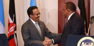 Farmaajo iyo Uhuru Kenyatta Kenyatta