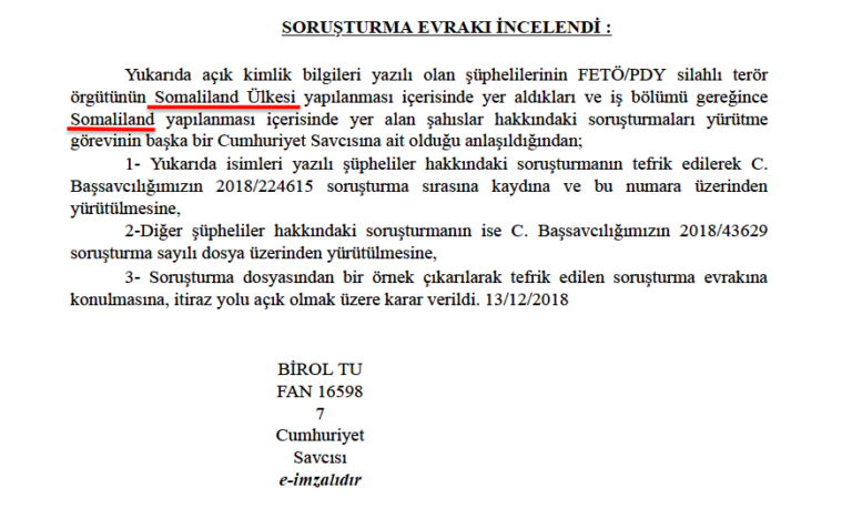 Dokumenti Sir ah oo Ah Oo Muujiyey Mawqifka Dawladda Turkiga Ee Qadiyadda Madax-banaanida Somaliland