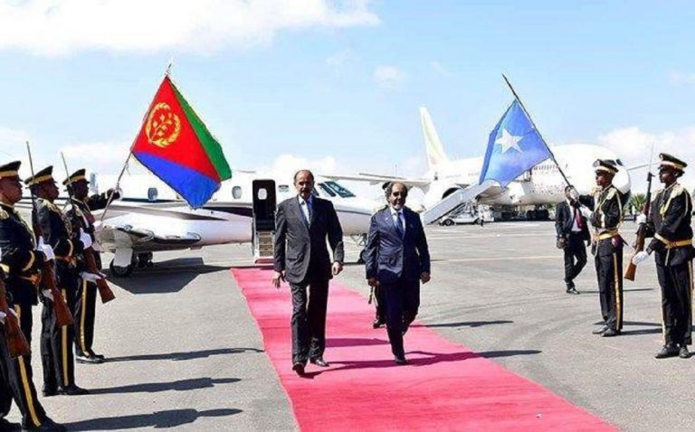 Xog Fashilisay Codsi Xasan Sheekh U Gudbiyey Madaxweynaha Eritrea Oo Marti-qaad U Fidiyey