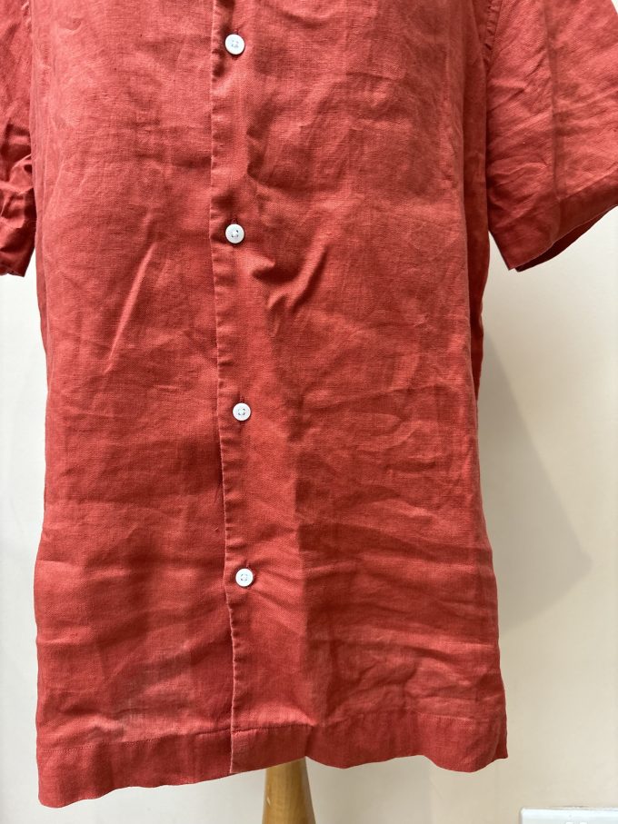 Lovely 100% rust linen shirt size Medium