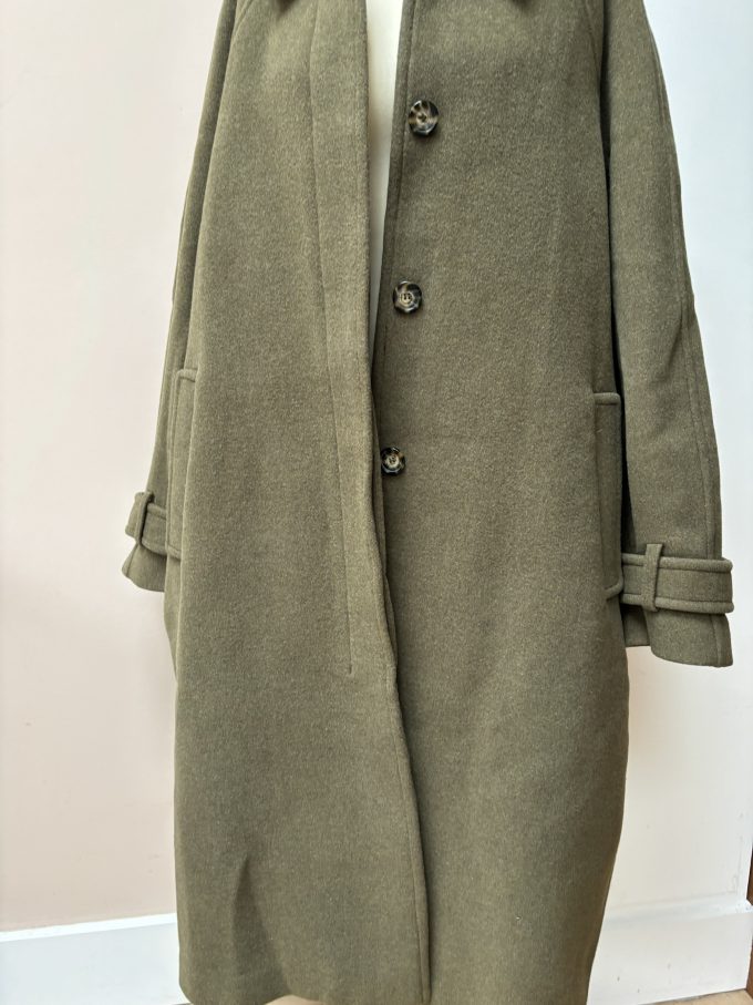 Stunning green oversized wool mix coat size M/L