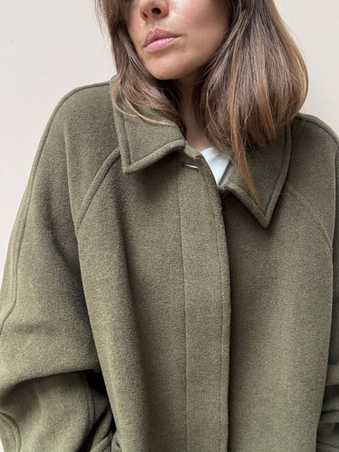 Stunning green oversized wool mix coat size M/L