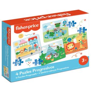 Animals progresive puzzle 6-9-12-16pcs