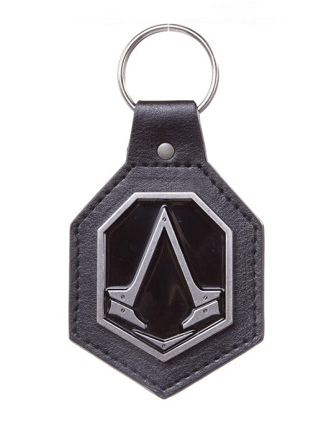 Assassins Creed Syndicate Patch With Metal Logo Pu Keychain