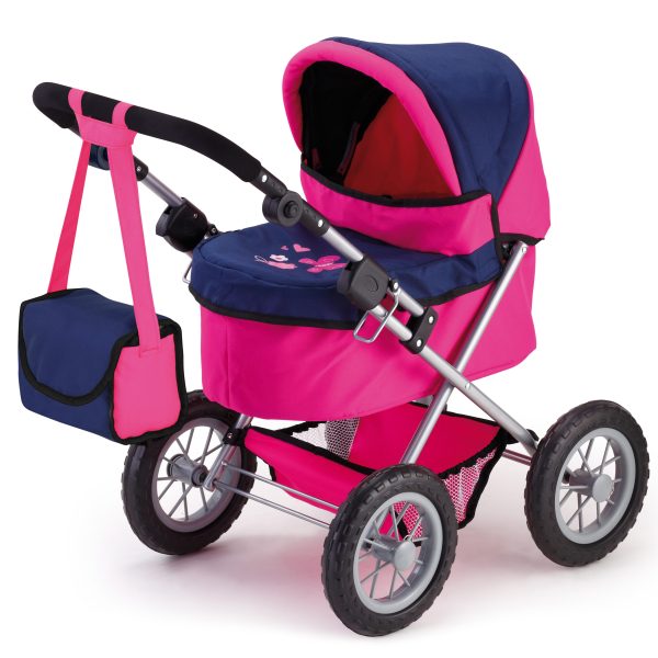 Bayer Dolls Pram Trendy Navy/Pink