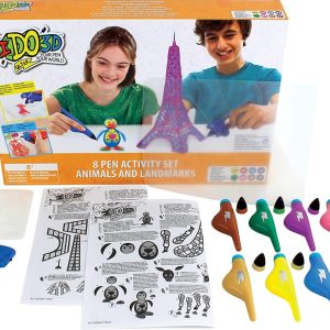 Ido3D Ultra 8 Pen Set Zoo Animals & Landmarks