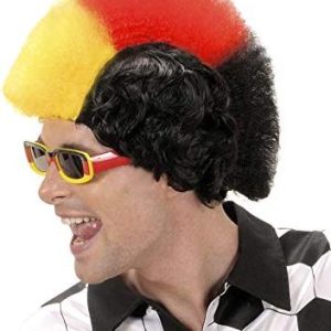 Supporter Wig Black Red Yellow