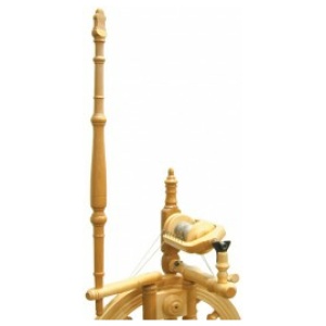 Minstrel  - rokkehodet/linhodet - til spinning av lin - kan også brukes med klammer på et bord