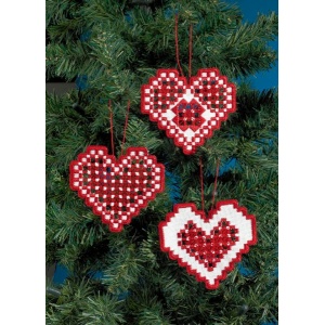 Hardanger - røde julehjerter