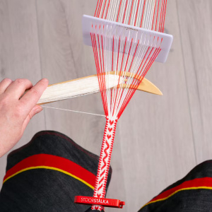 Grindvevsett  - avansert - hvit/rød