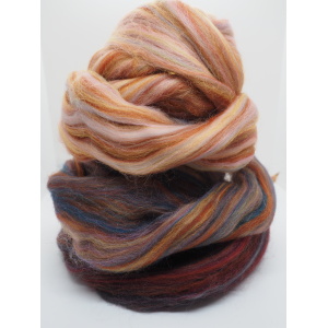 BFL - Blue Faced Leicester tops - britisk fiber  - Fiberpakke  - 225g  - 3 forskjellige farger