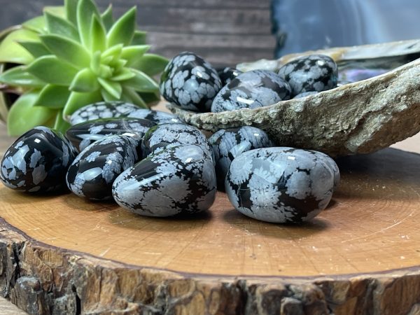 Schneeflockenobsidian Trommelstein