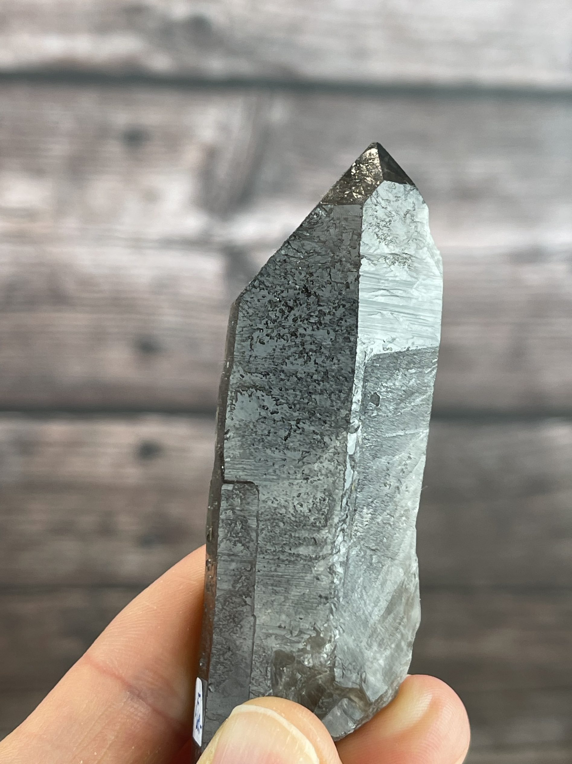 Lemurischer Trägerkristall aus Rauchquarz F