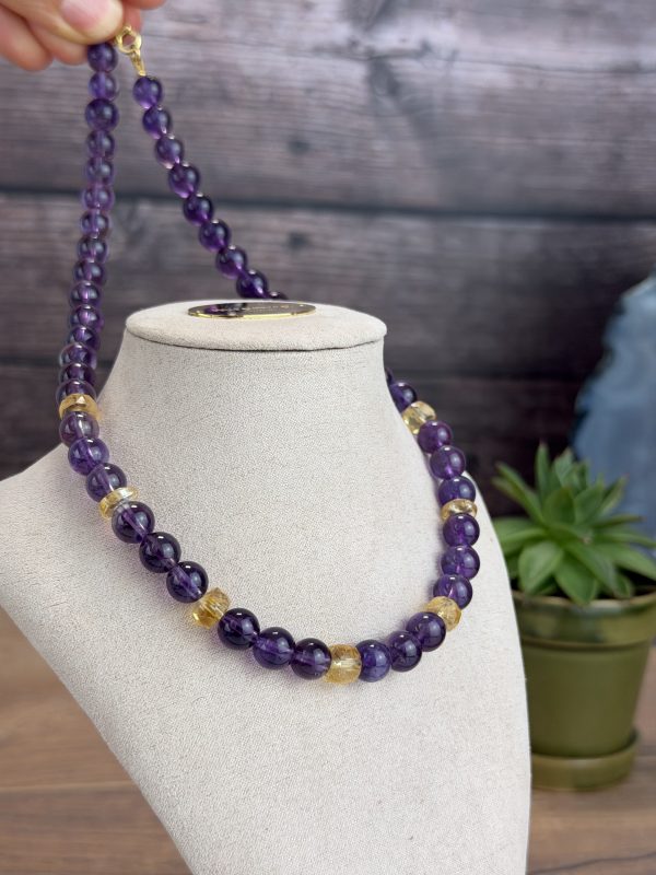 Alternative view of Amethyst Citrin Kette