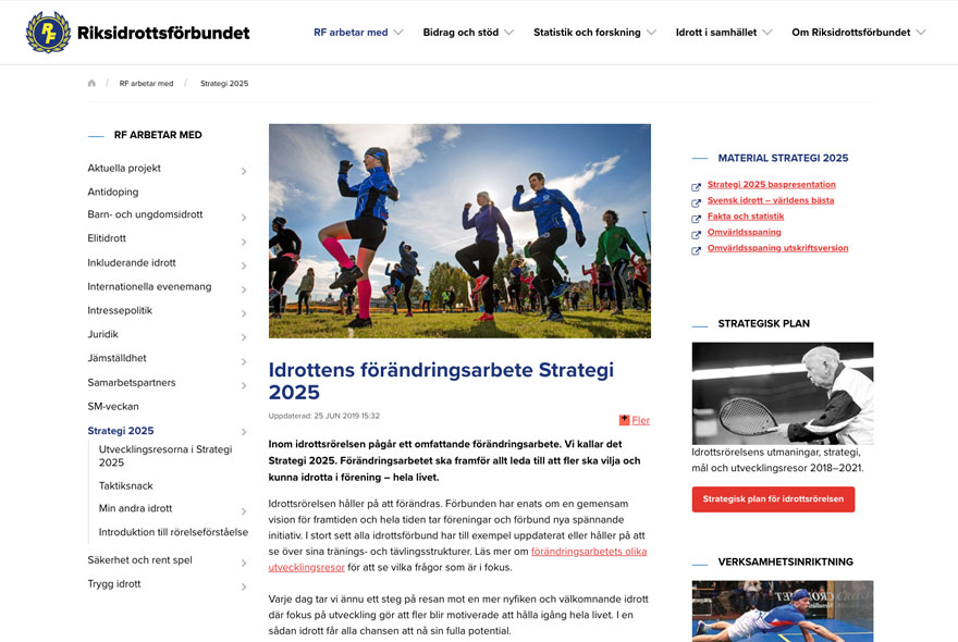 Idrottens förändringsarbete Strategi 2025