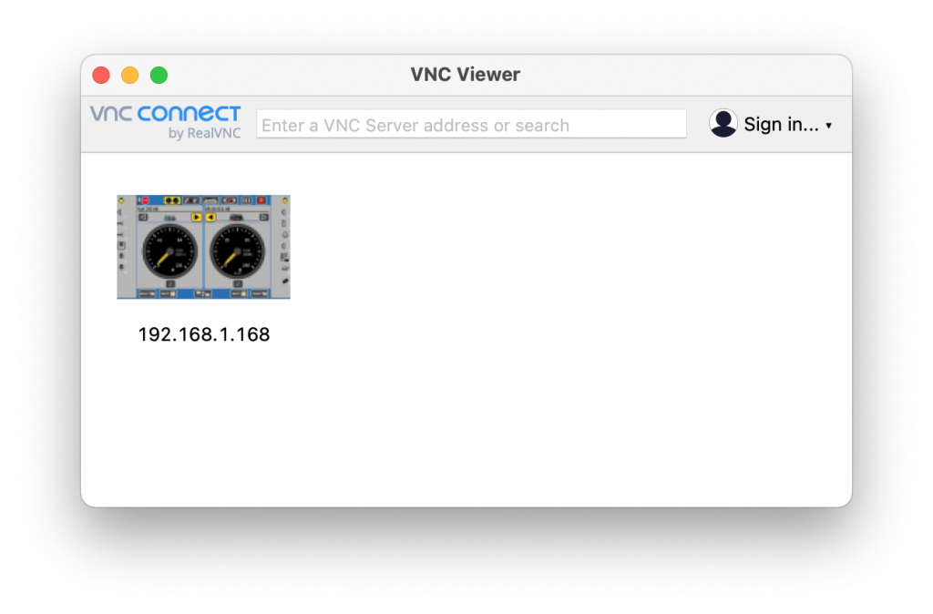 ECoS fjernstyring med VNC-Viewer klar til brug