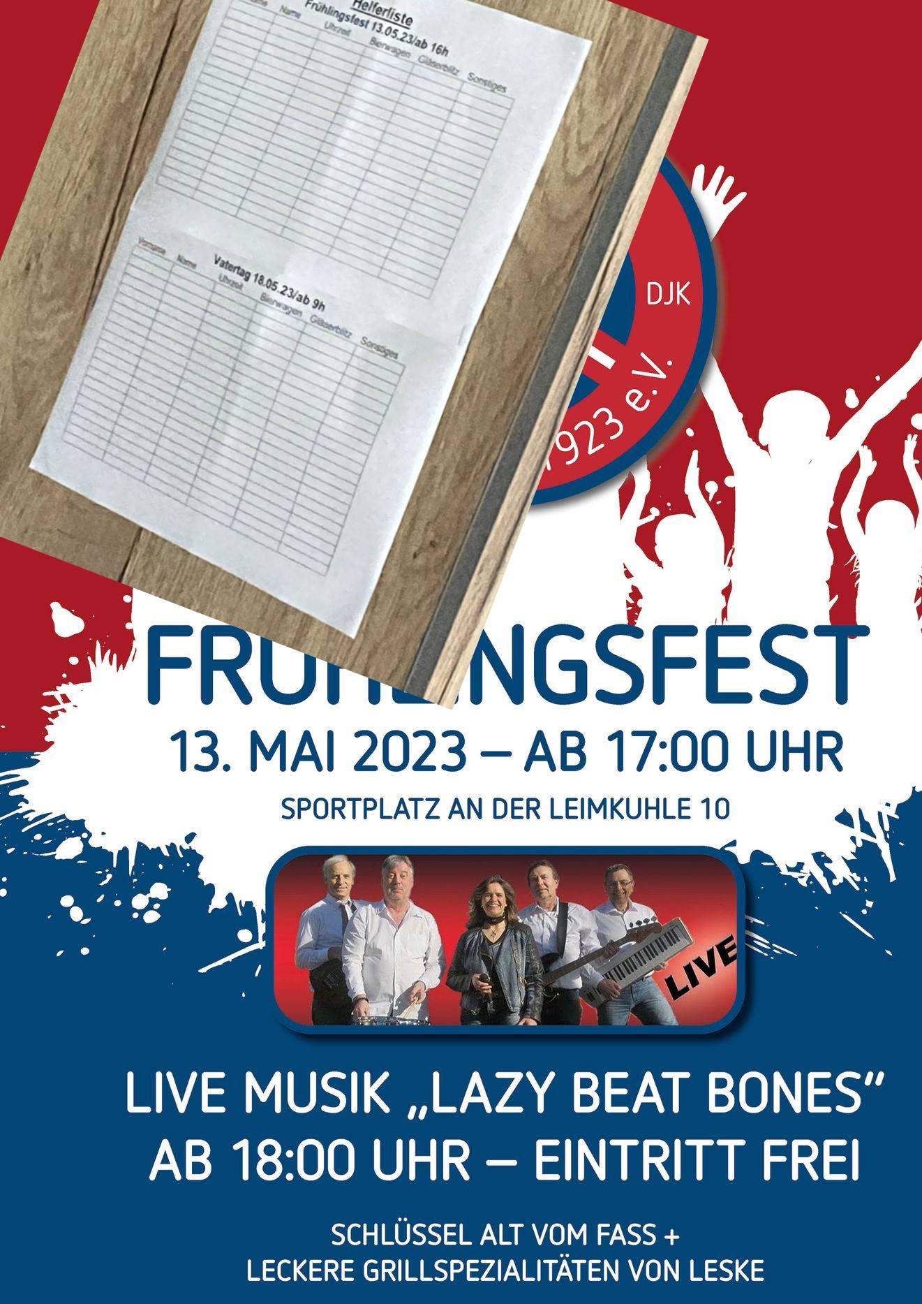 Plakat Frühlingsfest SFG Helfer 2023