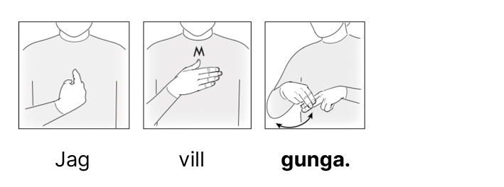 takk tecken jag vill gunga