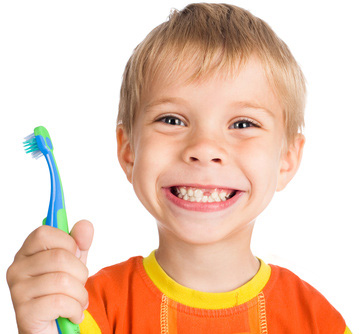  a kid brushing his gapped teeth