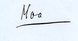 Moa Martinson namnteckning
