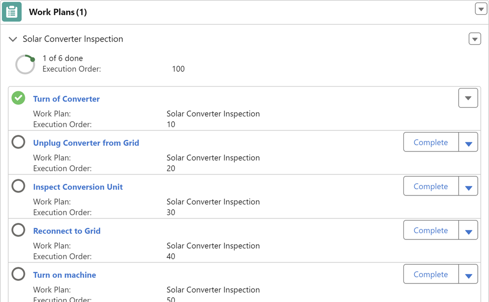 Work Plan Component in Deskrop app