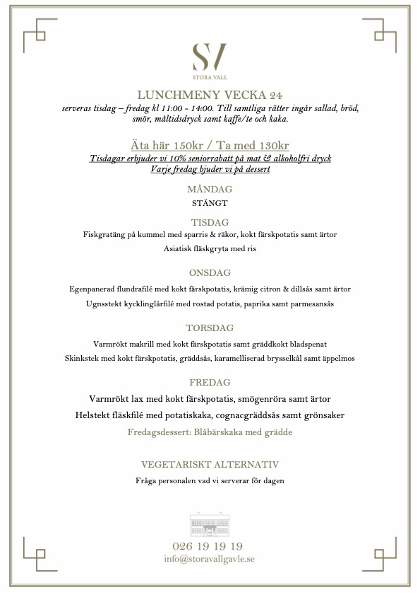 LUNCHMENY VECKA 24