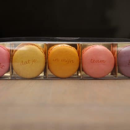 MACARONS de Paris - set 'bedankt omdat je in mijn team zit'