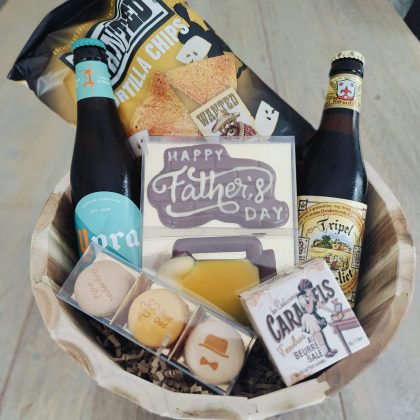 Vaderdag (of andere gelegenheid) - gevulde plantenkuip (rond) -