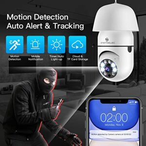 Caméra wifi panoramique de sécurité à ampoule
