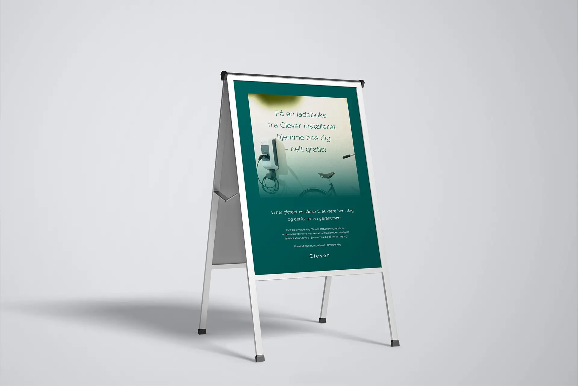 Effektiv plakat og skilt for Clever layoutet af Studio 4K
