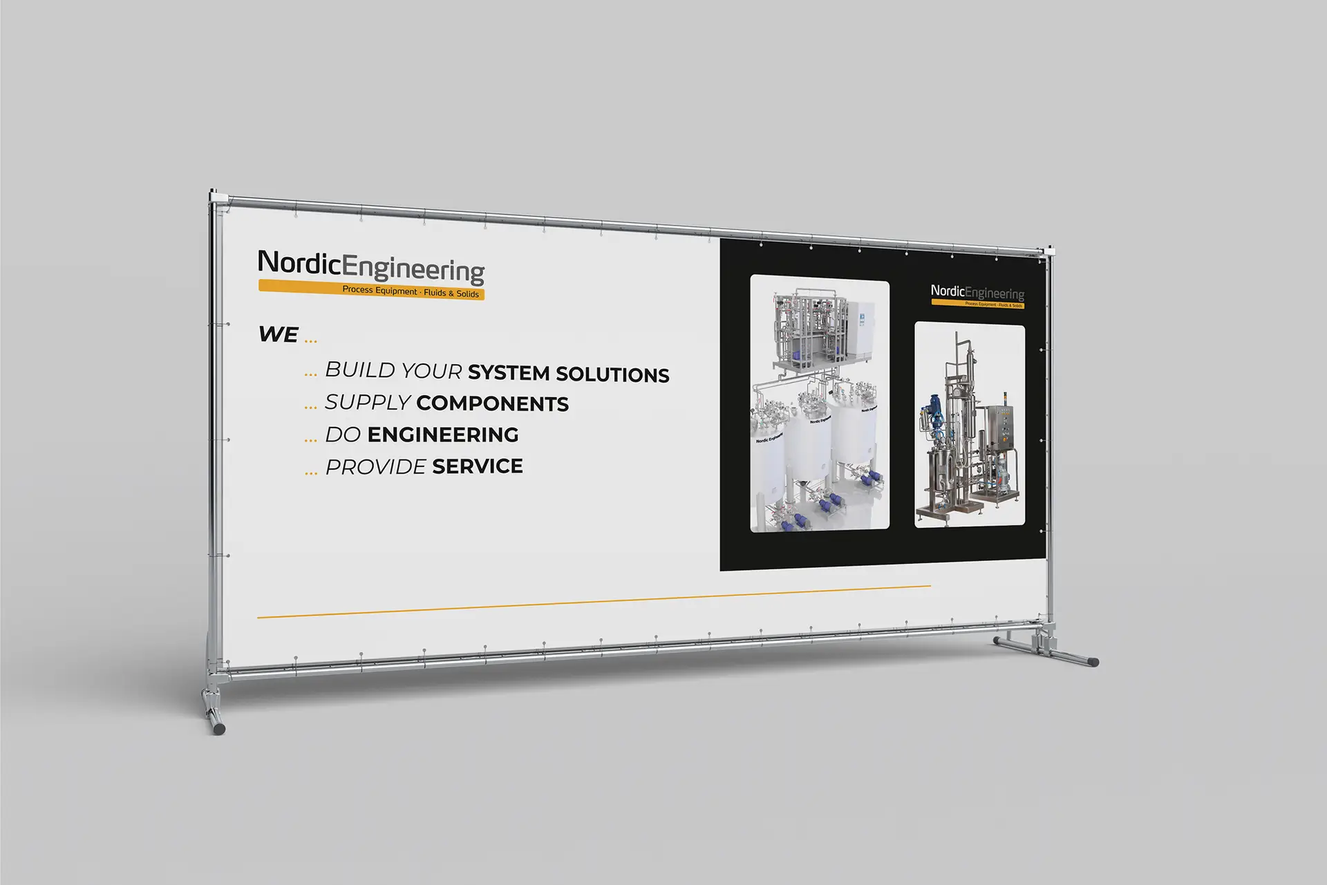 Videreudvikling af visuel identitet for Nordic Engineering af Studio 4K