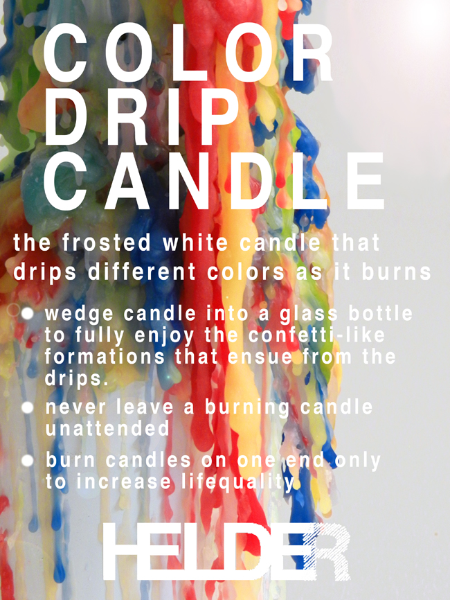 COLOR DRIP CANDLE (set of 3) — STUDIO HELDER