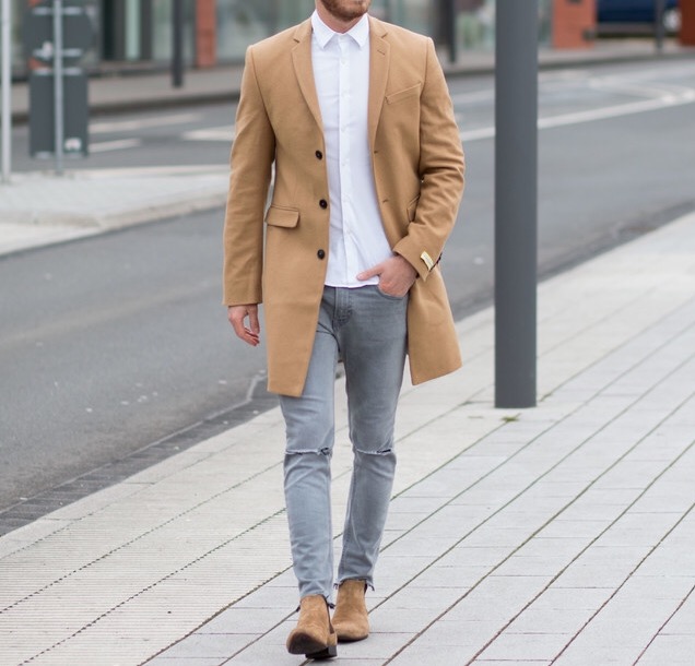 STYLE and Fitness Fashionblogger - Camel Mantel und Chelsea Boots