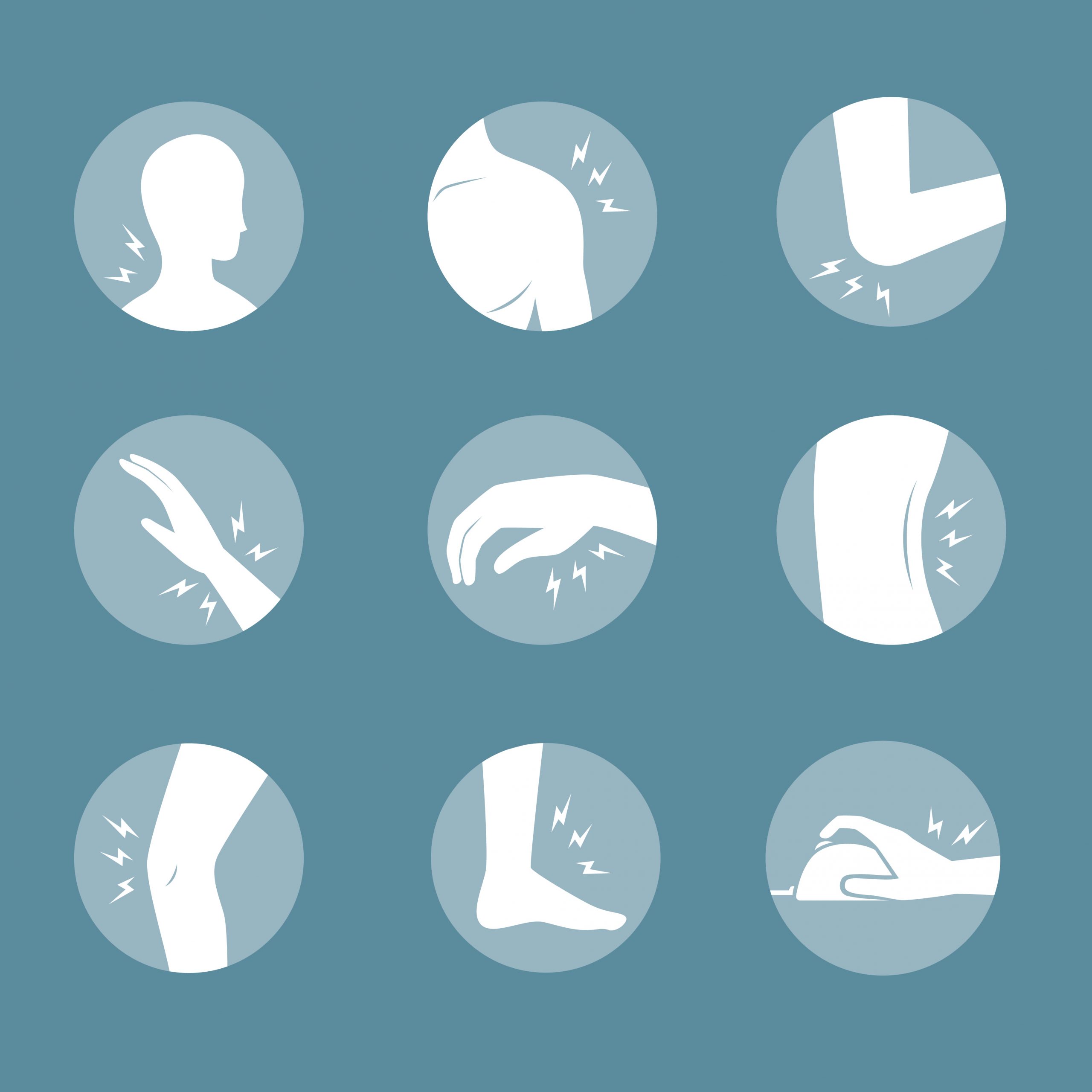 human body pain icon set human body pain icon set