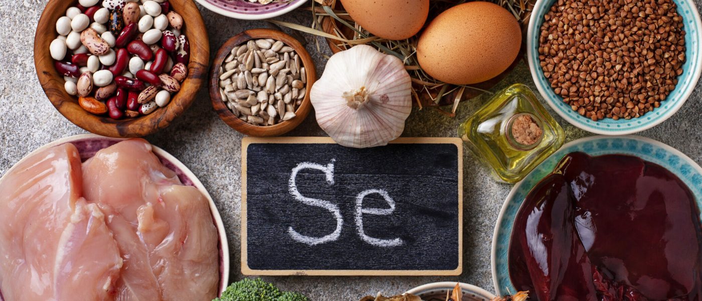 Healthy product sources of selenium. Food rich in Se