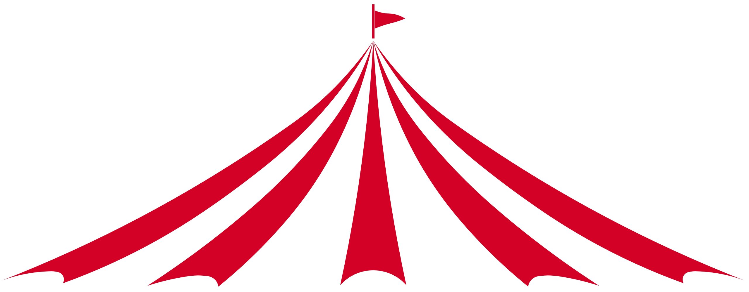 Zirkuszelt-Logo rot-weiss gestreift – Big-Top-Illustration