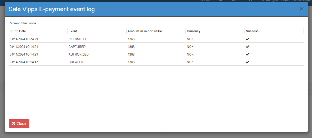 Sapera integration to Vipps Mobilepay