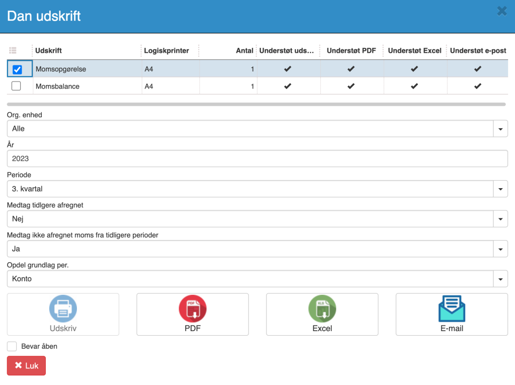 Udskrift sapera | cloud retail systems