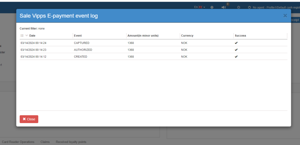 Sapera integration to Vipps Mobilepay