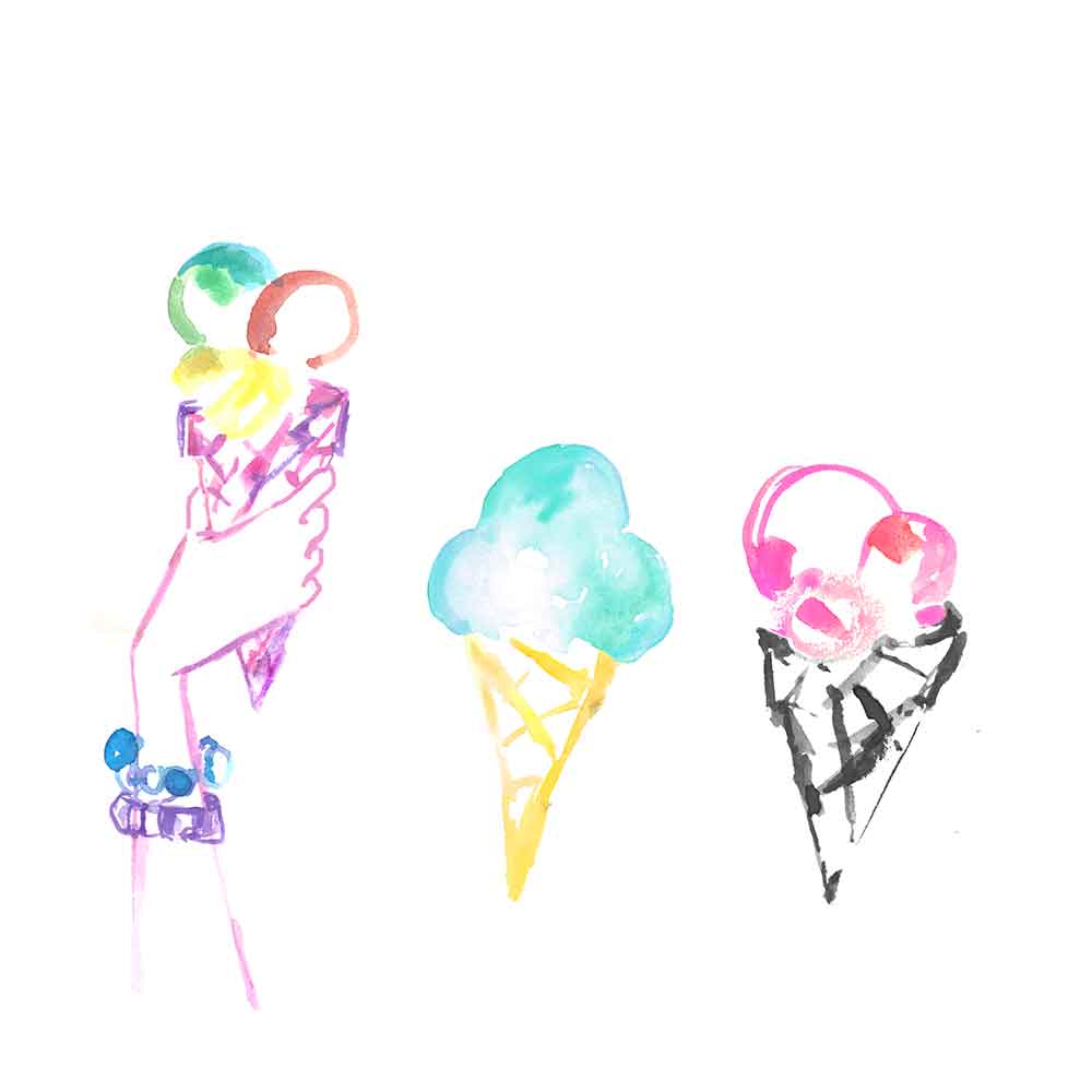 ice cream food illustration