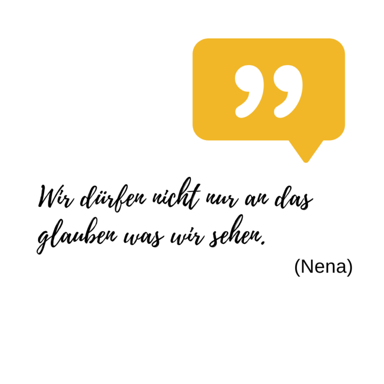 Nena_Wir dürfen nicht nur an das glauben, was wir sehen