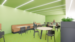 Omo Scholengemeenschap Helmond – Onderwijs Aula Personeelskamer Leerplein Werkplein - SVDH Interieurontwerp - Interior Design