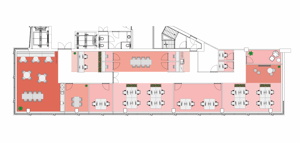 SVDH - Testfit Plattegrond Kantoren