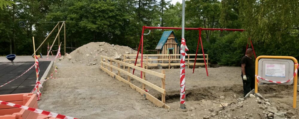 Lekplats under renovering