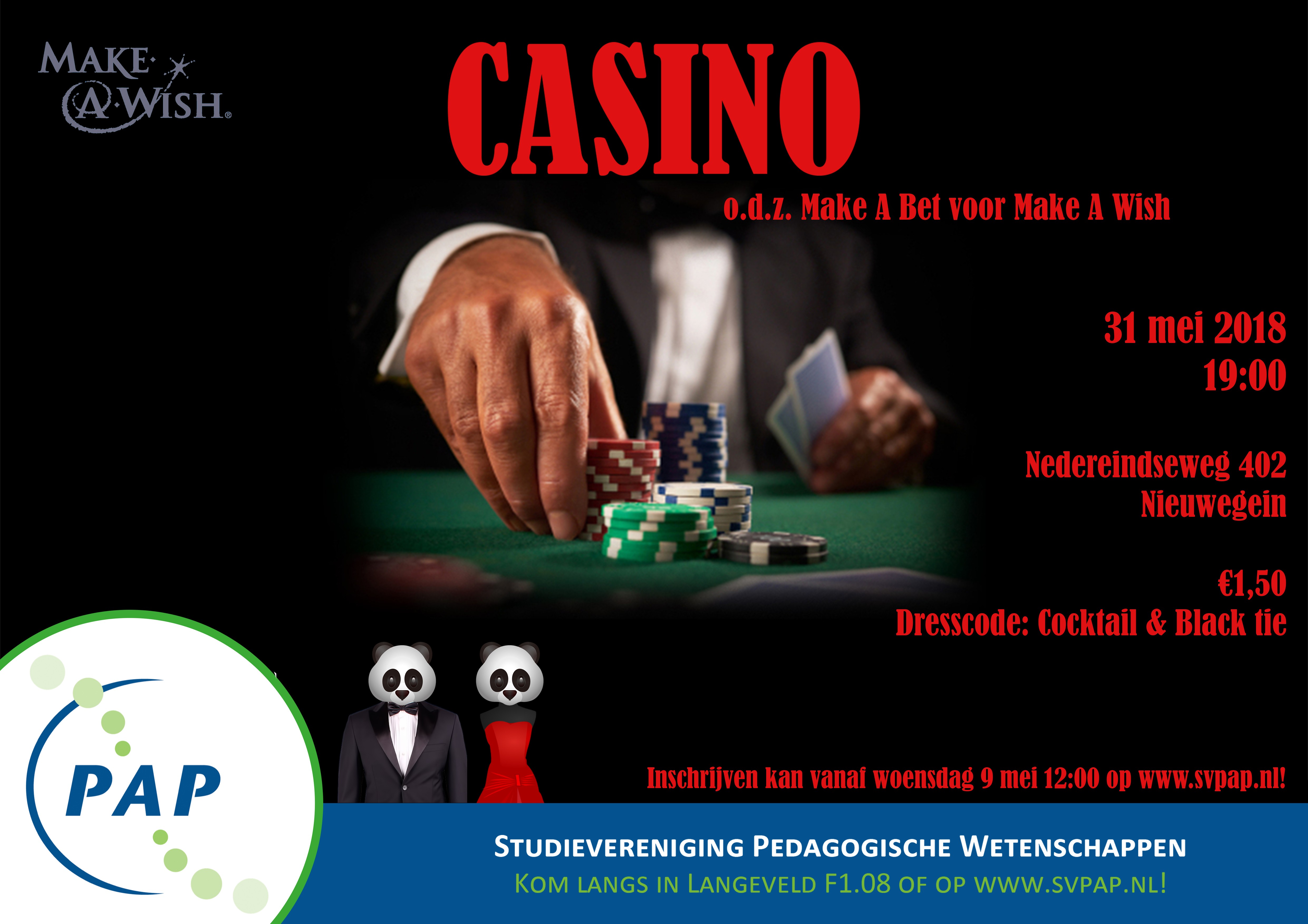 Casino avond: ‘Make a Bet for Make a Wish’