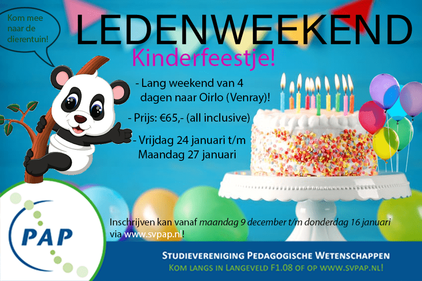 Ledenweekend: Kinderfeestje!