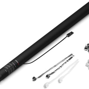 Streamer/serpentin-kanon (elektrisk) 80cm - Vit / Silver Metallic