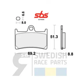 SBS Sinter Racing Bromsbelägg DS-1 Yamaha