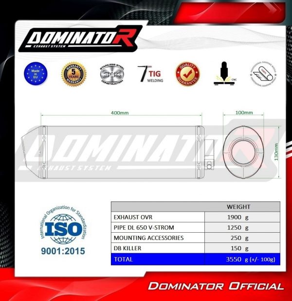 DVR Slipon DL 650 V-STROM / XT 2017-2023