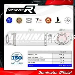 Dominator Slim Helsystem KTM-390 Duke